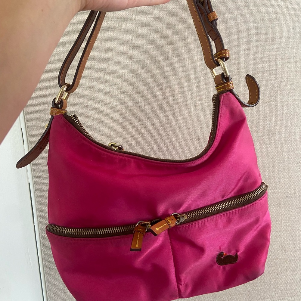 Pink Dooney & Bourke Nylon Shoulder Bag